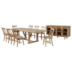 Middleton Brown and Black 10-piece Extension Leaf Dining Set - Ornate Home