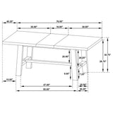 Middleton Brown and Black 7-piece Extension Leaf Dining Set - Ornate Home