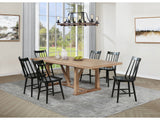 Middleton Brown and Black 7-piece Extension Leaf Dining Set - Ornate Home