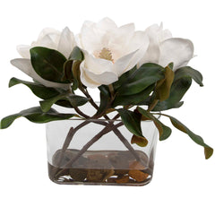 Middleton Green/White Magnolia Flower Centerpiece - Ornate Home