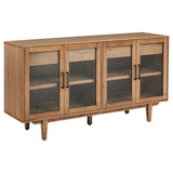 Middleton Natural 4-door Sideboard Server with Dual Drawers - Ornate Home