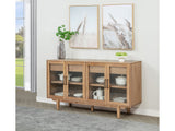 Middleton Natural 4-door Sideboard Server with Dual Drawers - Ornate Home