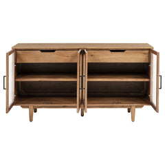 Middleton Natural 4-door Sideboard Server with Dual Drawers - Ornate Home