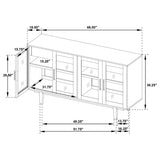 Middleton Natural 4-door Sideboard Server with Dual Drawers - Ornate Home