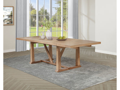 Middleton Natural Brown 106-inch Extension Leaf Dining Table - Ornate Home