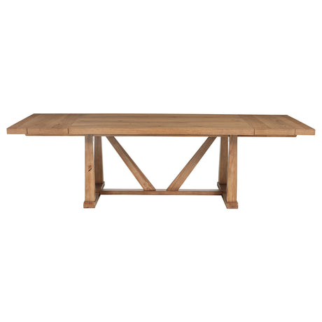 Middleton Natural Brown 106-inch Extension Leaf Dining Table - Ornate Home