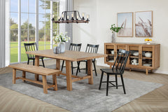 Middleton Natural Brown 60-inch Wood Backless Dining Bench - Ornate Home