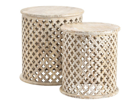 Midland Tan2-Piece Accent Table Set - Ornate Home