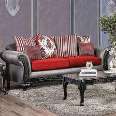Midleton Gray/Red/Black Sofa - Ornate Home