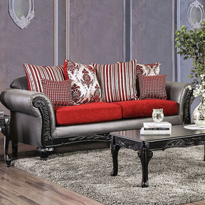 Midleton Gray/Red/Black Sofa - Ornate Home