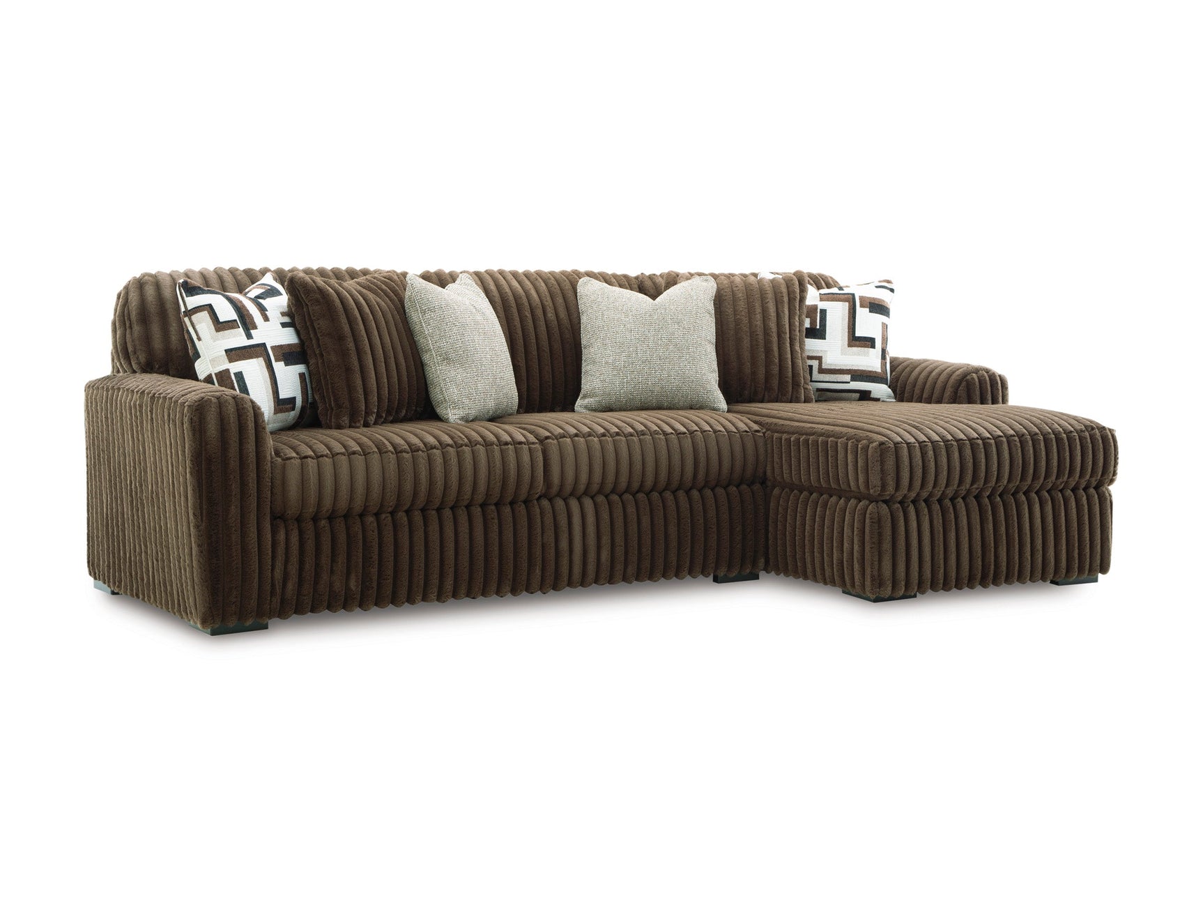 Midnight-Madness Chocolate 2-Piece RAF Sectional Sofa with Chaise (Online Special Price) - Ornate Home