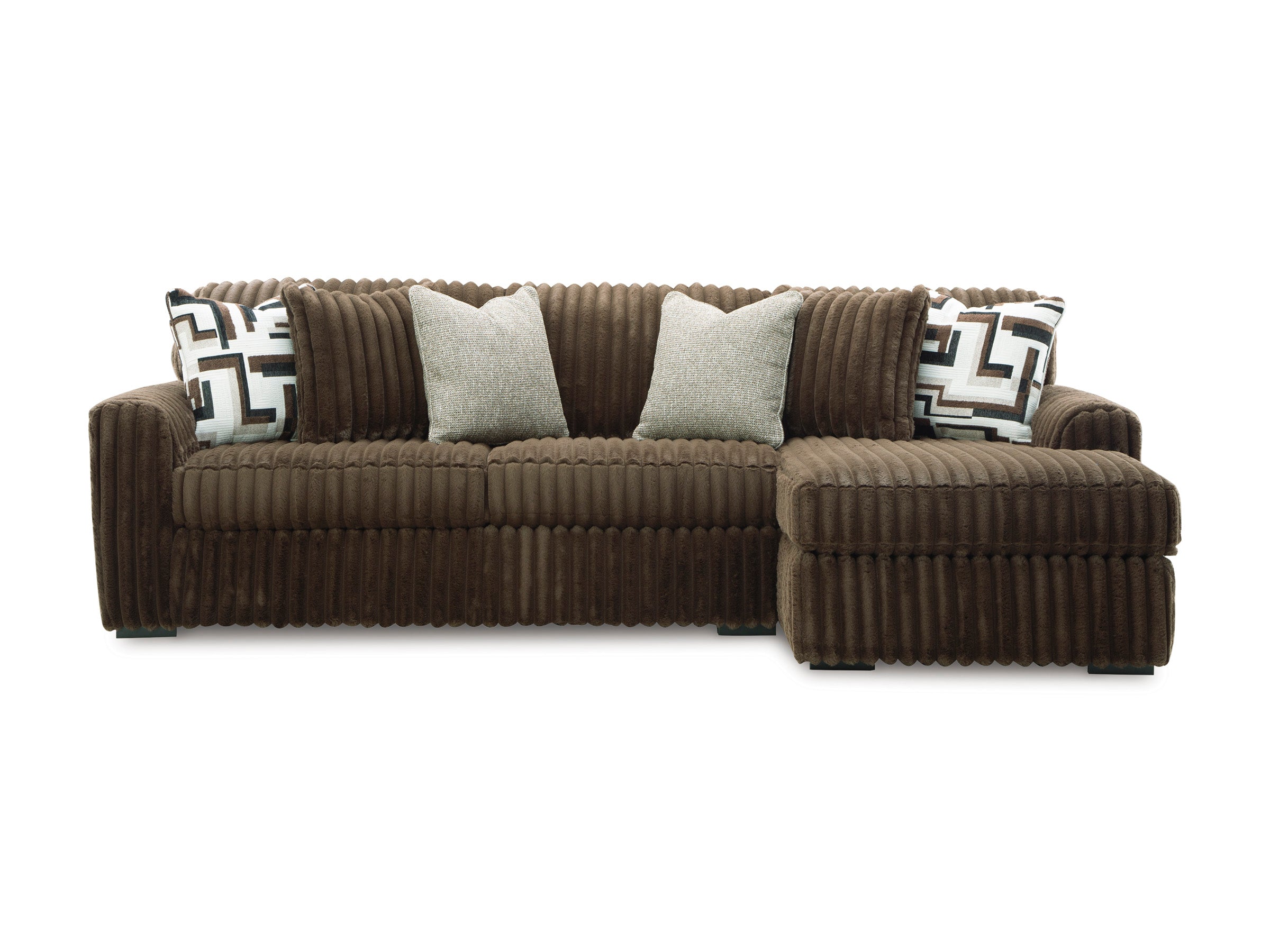 Ashley Furniture Midnight-Madness Chocolate 2-Piece RAF Sectional
