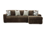 Midnight-Madness Chocolate 2-Piece RAF Sectional Sofa with Chaise - Ornate Home