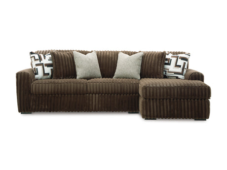 Midnight-Madness Chocolate 2-Piece RAF Sectional Sofa with Chaise - Ornate Home