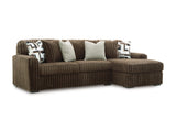 Midnight-Madness Chocolate 2-Piece RAF Sectional Sofa with Chaise - Ornate Home