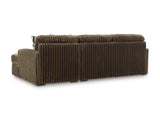 Midnight-Madness Chocolate 2-Piece RAF Sectional Sofa with Chaise - Ornate Home