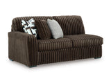 Midnight-Madness Chocolate 2-Piece RAF Sectional Sofa with Chaise - Ornate Home