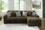 Midnight-Madness Chocolate 2-Piece RAF Sectional Sofa with Chaise - Ornate Home