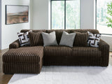 Midnight-Madness Chocolate 2-Piece Sectional Sofa with Chaise (Online Special Price) - Ornate Home