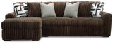 Midnight-Madness Chocolate 2-Piece Sectional Sofa with Chaise (Online Special Price) - Ornate Home