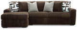 Midnight-Madness Chocolate 2-Piece Sectional Sofa with Chaise - Ornate Home