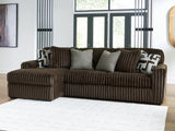 Midnight-Madness Chocolate 2-Piece Sectional Sofa with Chaise - Ornate Home