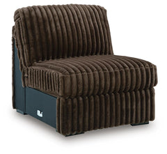 Midnight-Madness Chocolate 3-Piece Sectional, Oversized Chair and Ottoman - Ornate Home