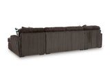 Midnight-Madness Chocolate 3-Piece Sectional with Chaise (Online Special Price) - Ornate Home