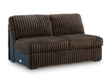 Midnight-Madness Chocolate 3-Piece Sectional with Chaise (Online Special Price) - Ornate Home
