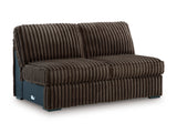 Midnight-Madness Chocolate 3-Piece Sectional with Chaise - Ornate Home