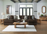 Midnight-Madness Chocolate 3-Piece Sectional with Chaise - Ornate Home
