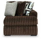 Midnight-Madness Chocolate 3-Piece Sectional with Chaise and Ottoman (Online Special Price) - Ornate Home