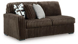 Midnight-Madness Chocolate 4-Piece Sectional and Oversized Accent Ottoman (Online Special Price) - Ornate Home