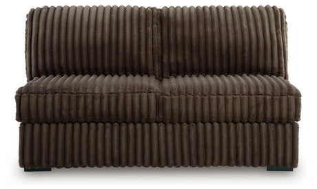 Midnight-Madness Chocolate 4-Piece Sectional and Oversized Accent Ottoman - Ornate Home