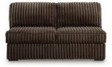 Midnight-Madness Chocolate 4-Piece Sectional and Oversized Chair (Online Special Price) - Ornate Home