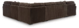 Midnight-Madness Chocolate 4-Piece Sectional with Chaise (Online Special Price) - Ornate Home