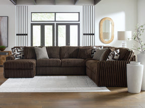 Midnight-Madness Chocolate 4-Piece Sectional with Chaise - Ornate Home