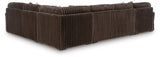 Midnight-Madness Chocolate 4-Piece Sectional with Chaise - Ornate Home