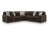 Midnight-Madness Chocolate 5-Piece Sectional (Online Special Price) - Ornate Home