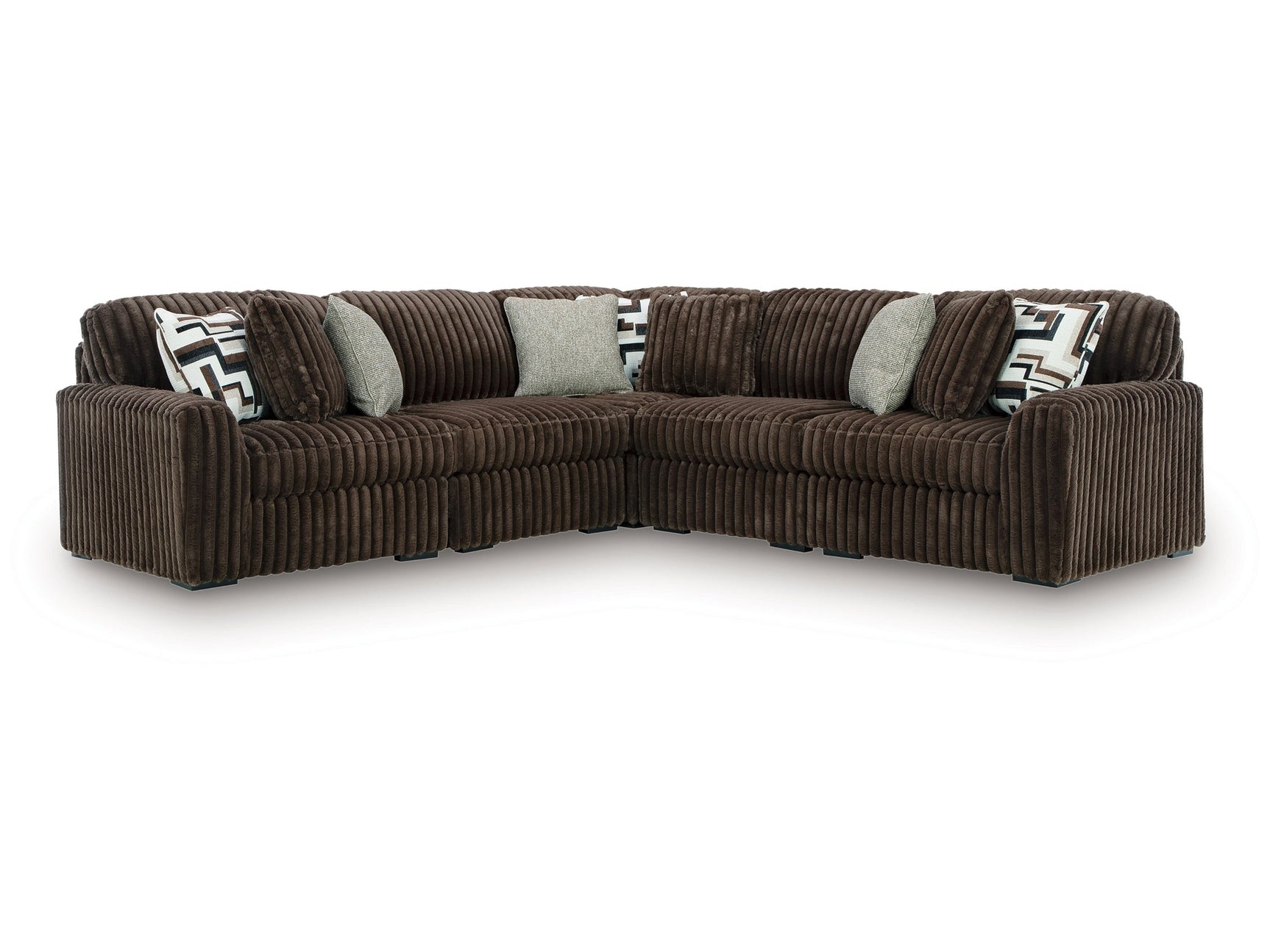 Midnight-Madness Chocolate 5-Piece Sectional (Online Special Price) - Ornate Home