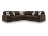 Midnight-Madness Chocolate 5-Piece Sectional - Ornate Home