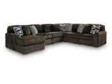 Midnight-Madness Chocolate 6-Piece Sectional with Left Chaise (Online Special Price) - Ornate Home