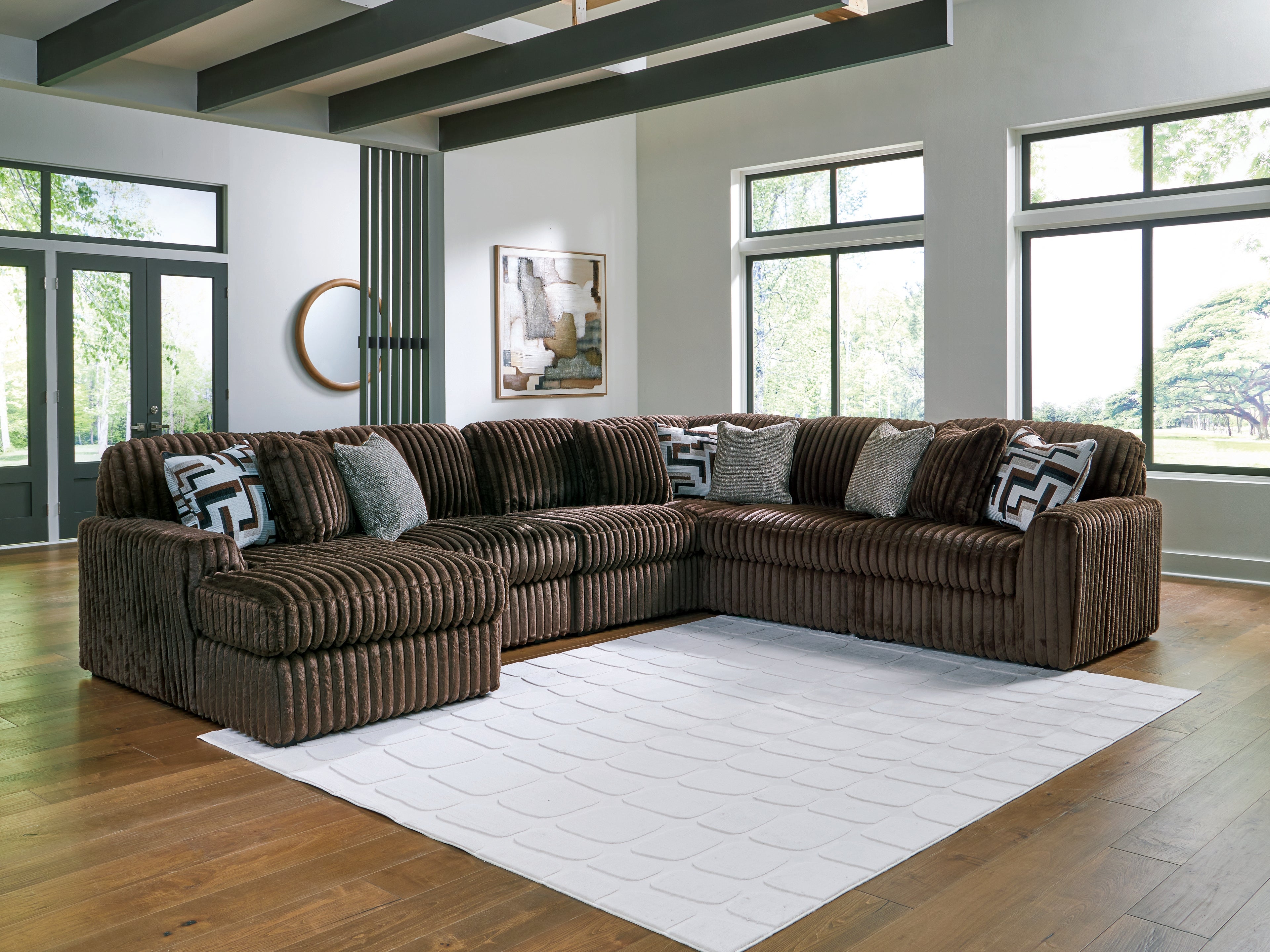 Ashley Furniture Midnight-Madness Chocolate 6-Piece Sectional with