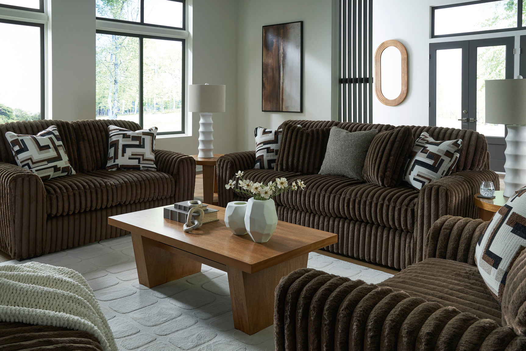 Midnight-Madness Chocolate Chair and a Half (Online Special Price) - Ornate Home