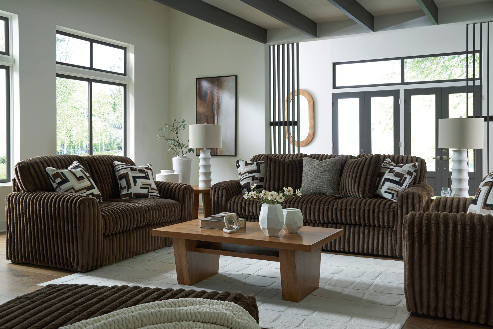 Midnight-Madness Chocolate Chair and a Half (Online Special Price) - Ornate Home