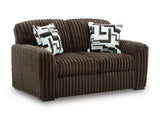 Midnight-Madness Chocolate Loveseat (Online Special Price) - Ornate Home