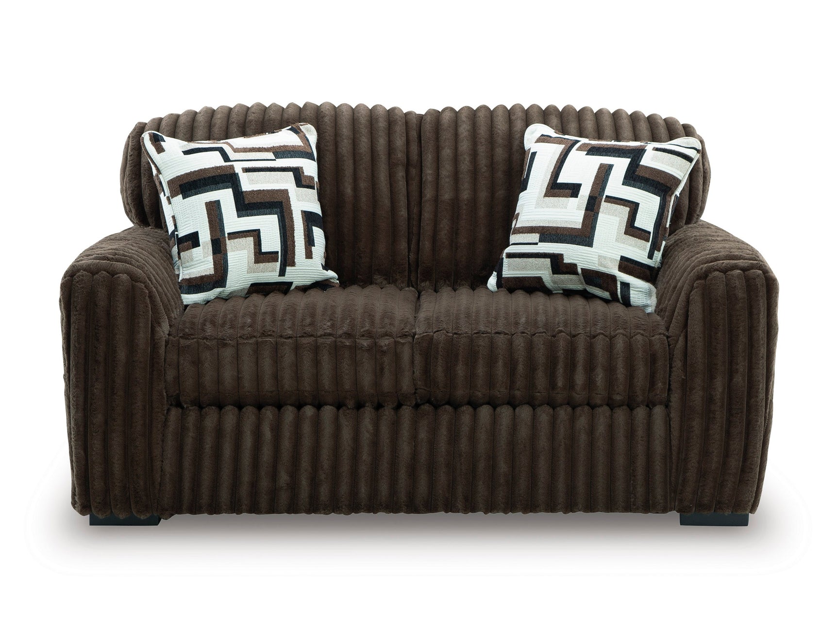 Midnight-Madness Chocolate Loveseat (Online Special Price) - Ornate Home