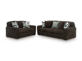 Midnight-Madness Chocolate Loveseat - Ornate Home