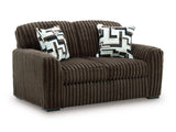 Midnight-Madness Chocolate Loveseat - Ornate Home