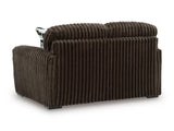 Midnight-Madness Chocolate Loveseat - Ornate Home